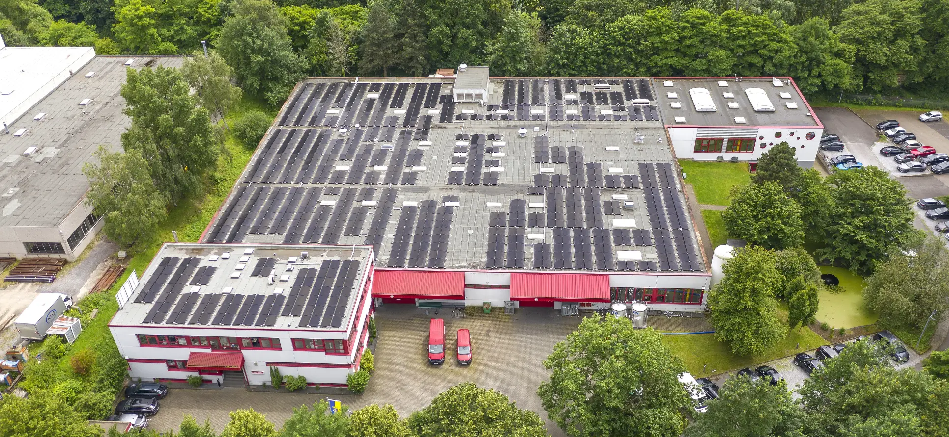 Luftaufnahme des Unternehmen MOZART Blades Solingen